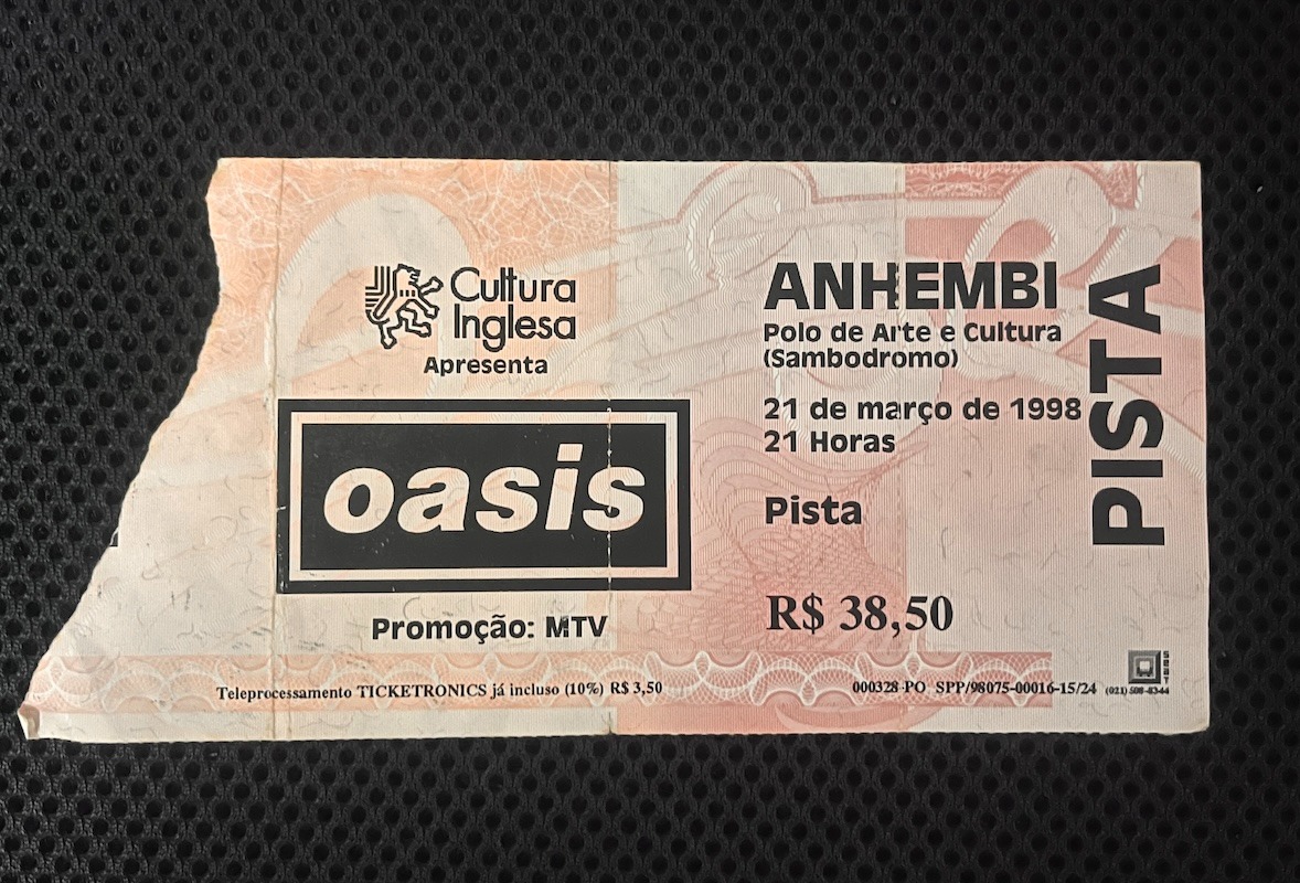Eu fui no show do Oasis em São Paulo (mas não nesse show que vocês estão pensando)